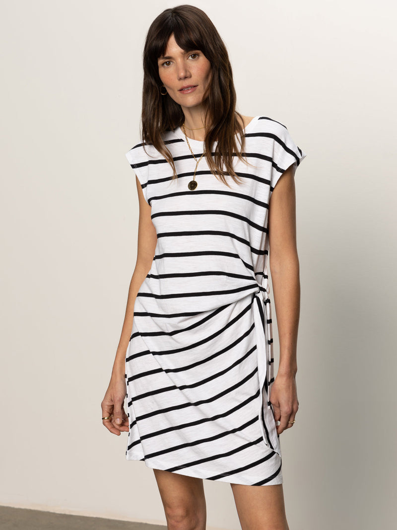 SIDE TIE T SHIRT DRESS