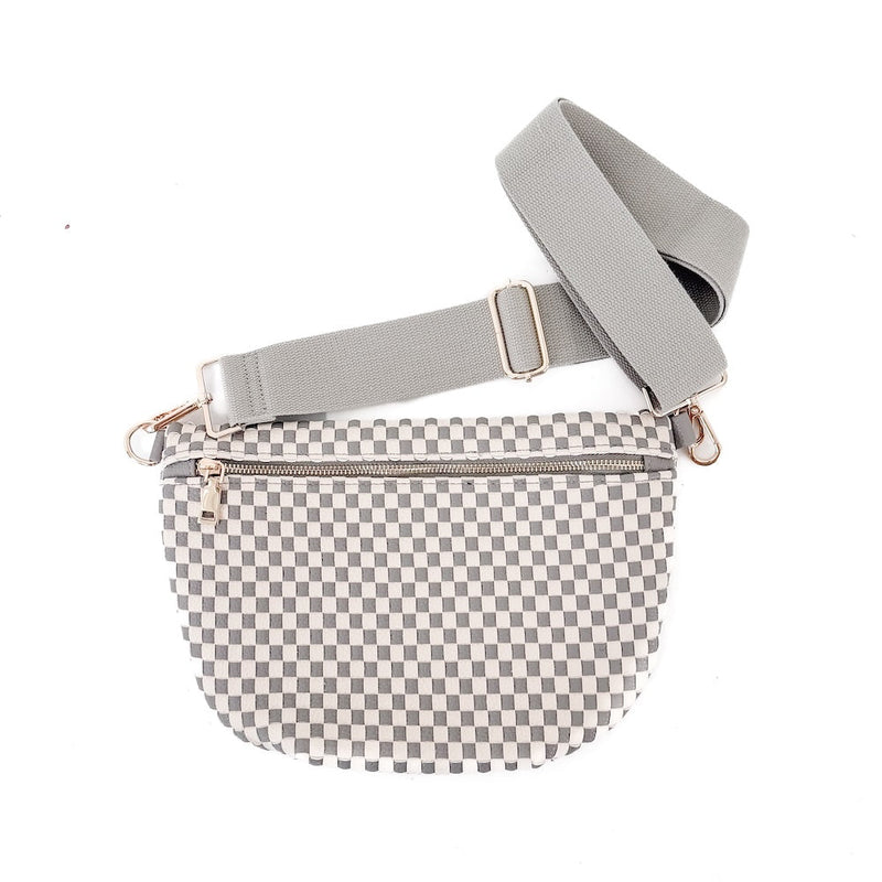 WOVEN CHECKERED CROSSBODY (available in more colors)