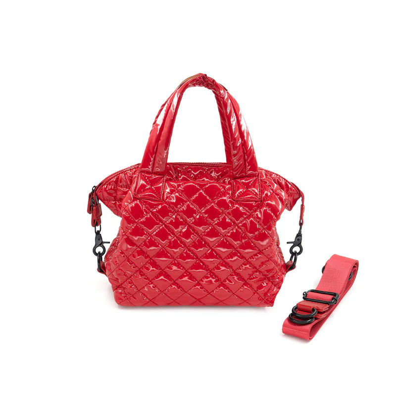 QUILTED PATENT BAG (available in black, mocha & Red