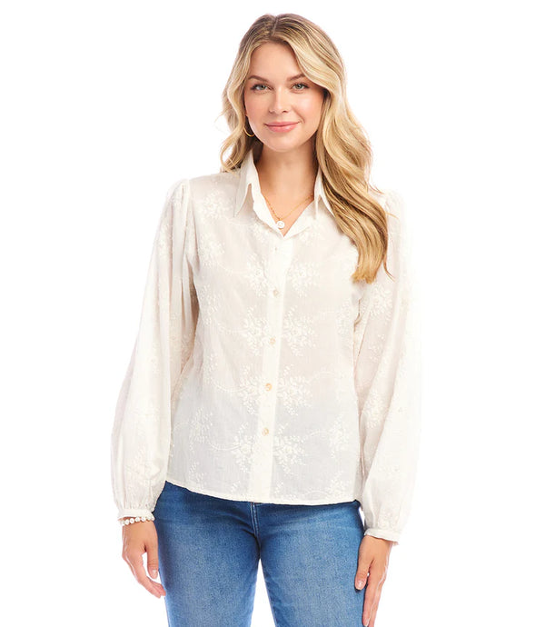 PUFF SLEEVE WITH PEARLS