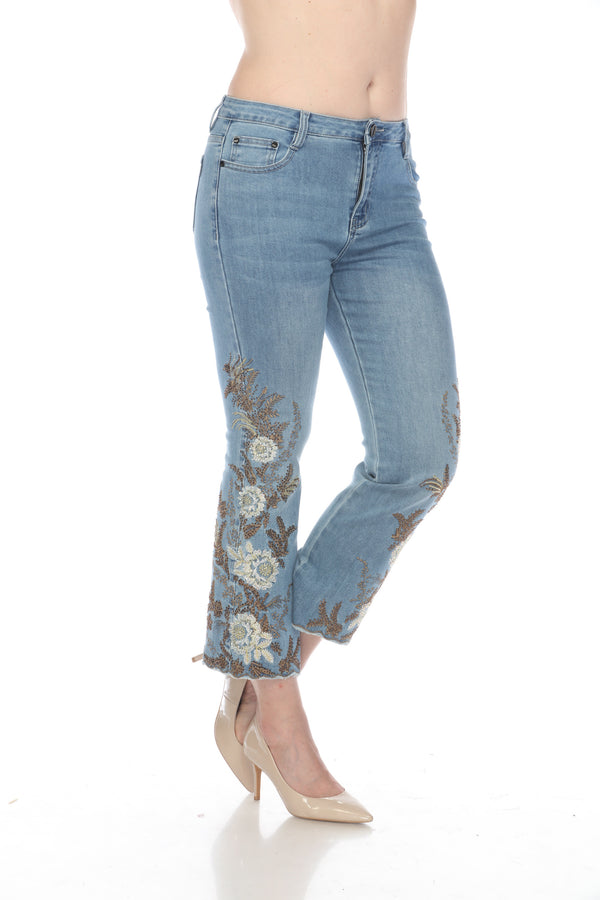 POPPY RHINESTONE APPLIQUÉ JEAN