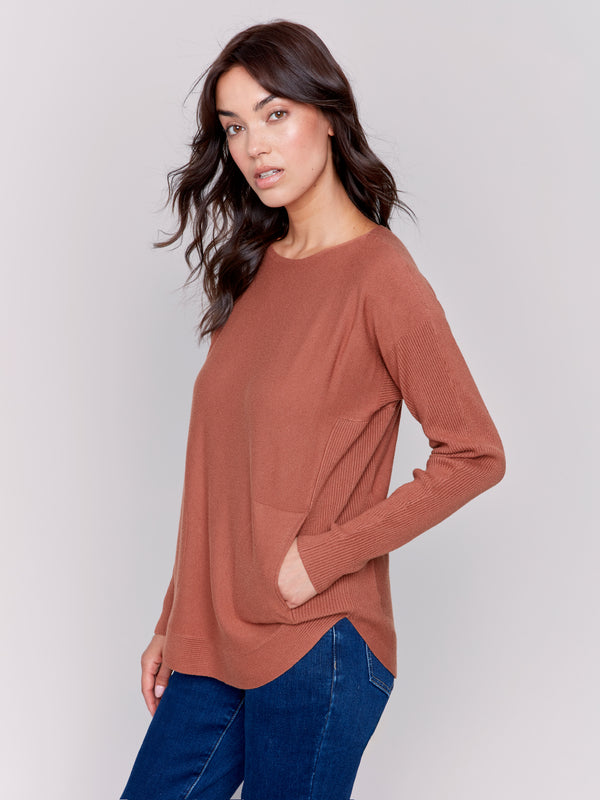 LACE UP BACK SWEATER (available in more colors)