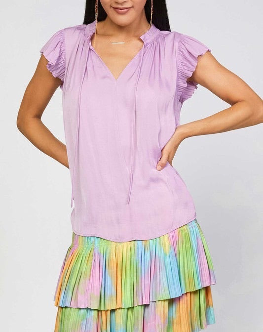 PLEATED SLEEVE BLOUSE (more colors)